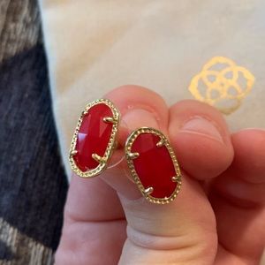 Kendra Scott Ellie earrings in bright red